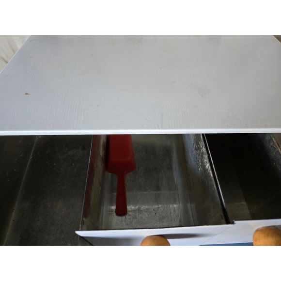 Vintage Krestline Bread Box with 4 Drawers – White Metal Kitchen Organizer – USA - Picture 4 of 11